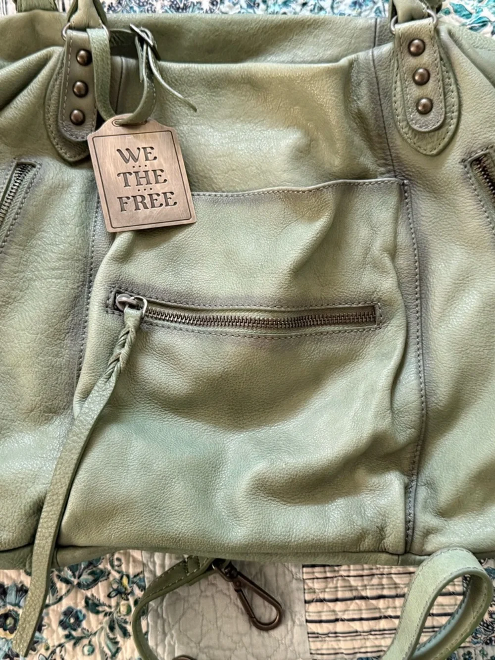 We The Free Emerson Green Shoulder Tote - Picture 2 of 12
